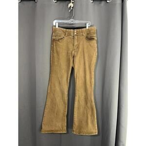 Indigo Poppy Women's Flared Jeans Size 12 Brown Denim